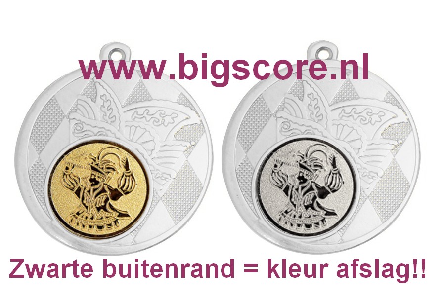 D121 Carnavalsmedaille Goud of Zilver Ø 50 mm